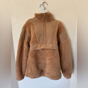 VS PINK Teddy Half Zip Sweater size M